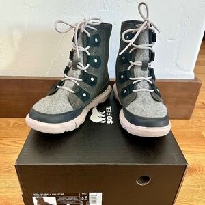 Sorel womens Explorer™ Ii Joan - Color: Jet/Vapor - Size:6.5